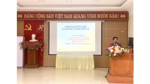 Bình Giang tổ chức hội nghị tập huấn cán bộ làm công tác dân vận và công tác tôn giáo trên địa bàn huyện